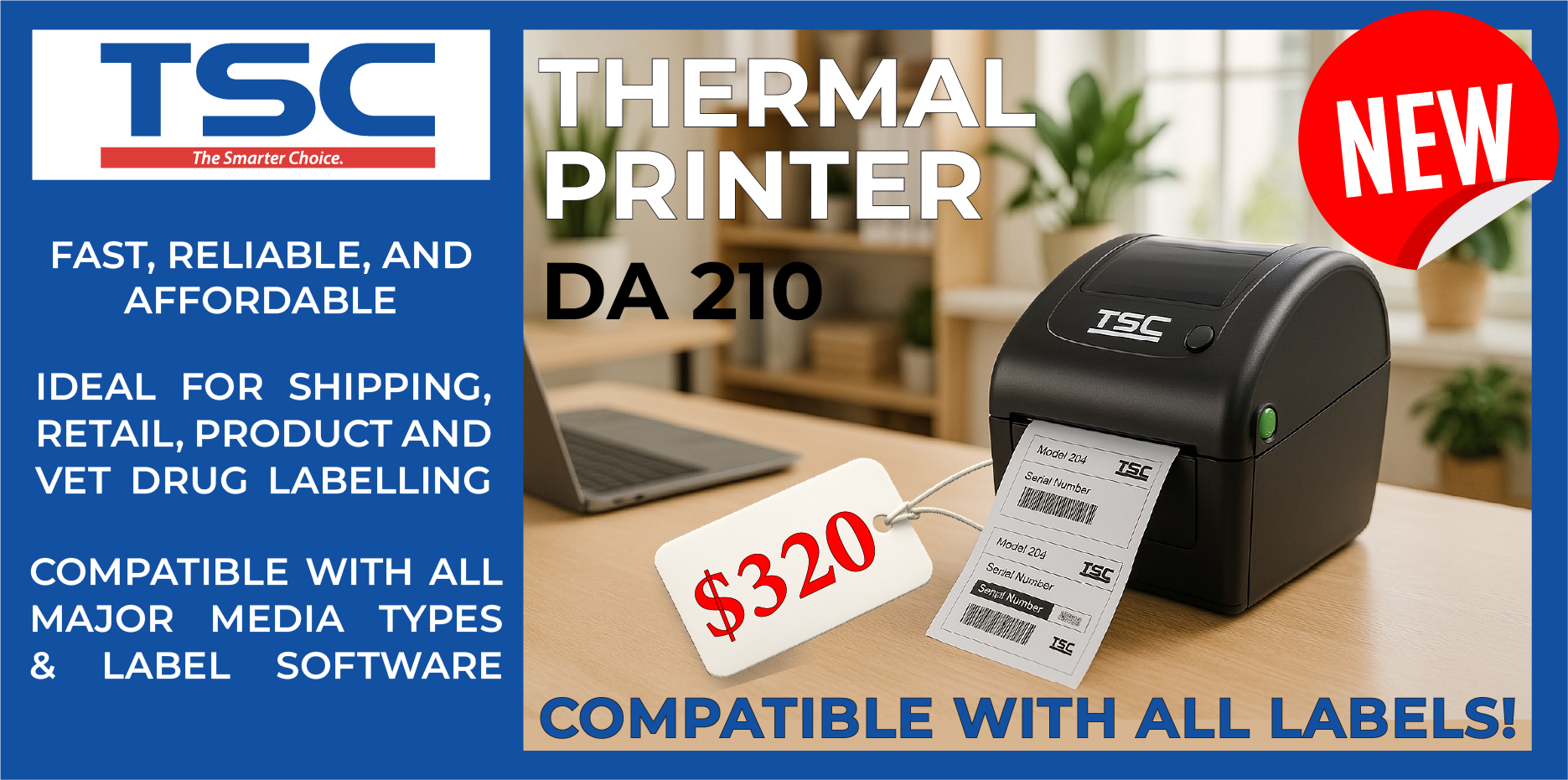 TSC DA210 Thermal Printer